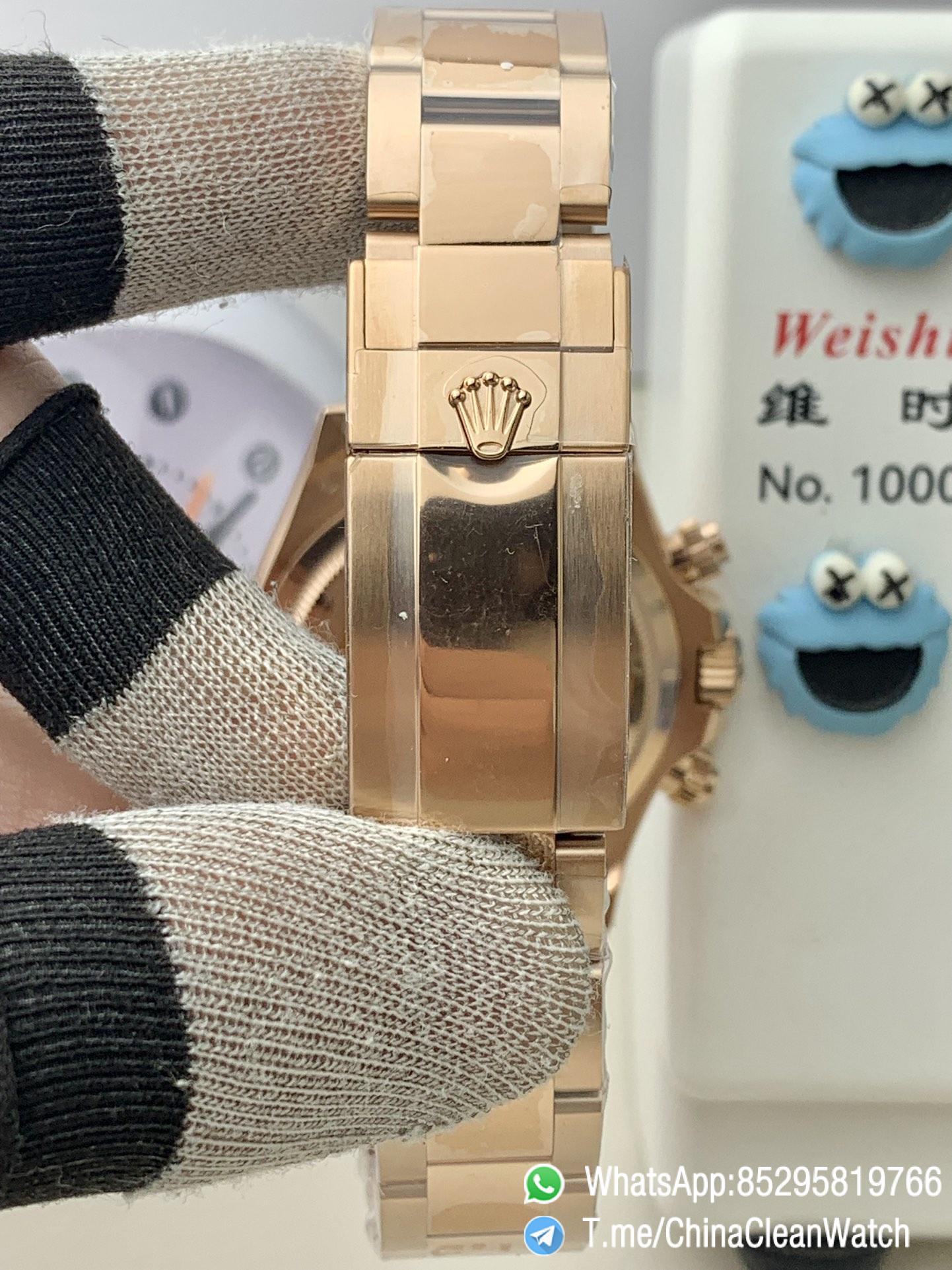 Clean Factory Certified Store QF Gain Weight Daytona 126505 Chocolate Dial Black Chrono Sub Dial Rose Gold Case and Oyster Bracelet Blue Luminous Indexs DD4131 Movement 04 Clean Factory Certified Store QF Gain Weight Daytona 126505 Chocolate Dial Black Chrono Sub Dial Rose Gold Case and Oyster Bracelet Blue Luminous Indexs DD4131 Movement 04