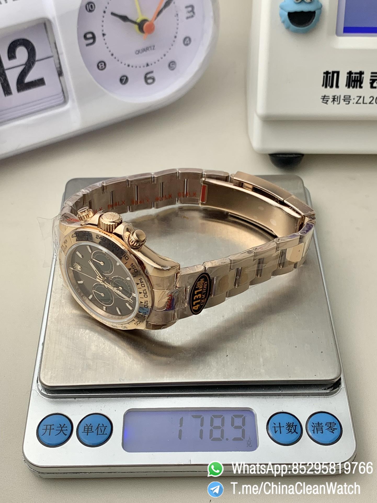 Clean Factory Certified Store QF Gain Weight Daytona 126505 Chocolate Dial Black Chrono Sub Dial Rose Gold Case and Oyster Bracelet Blue Luminous Indexs DD4131 Movement 06 Clean Factory Certified Store QF Gain Weight Daytona 126505 Chocolate Dial Black Chrono Sub Dial Rose Gold Case and Oyster Bracelet Blue Luminous Indexs DD4131 Movement 06