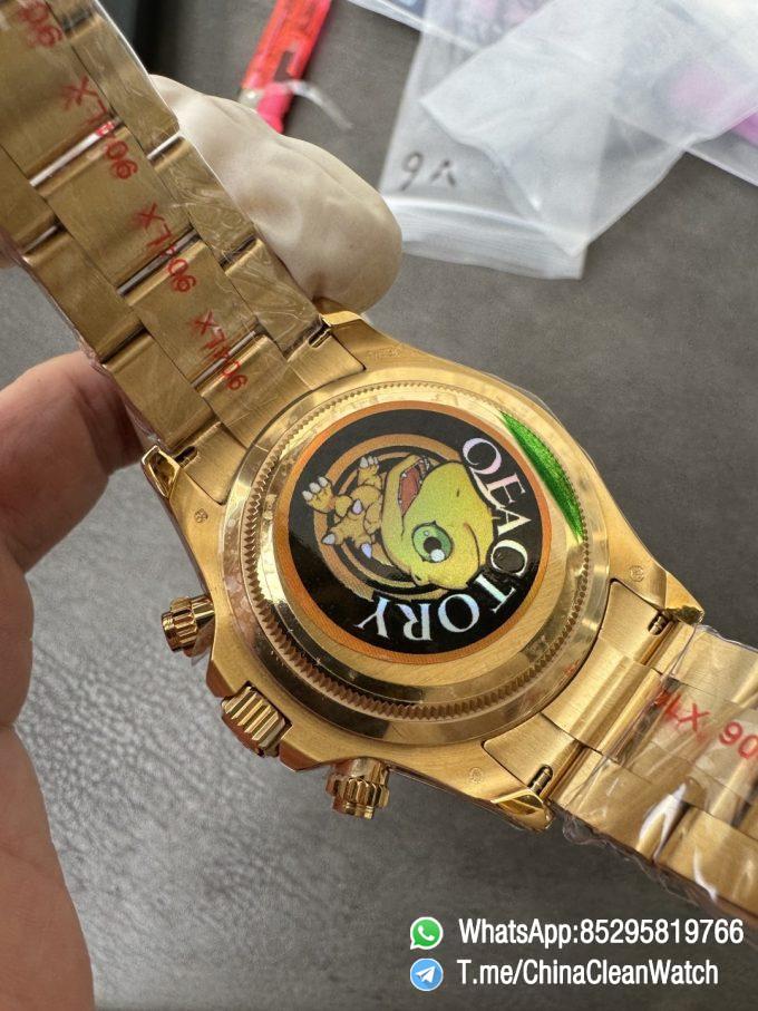Clean Factory Certified Store QF Gain Weight Daytona 126508 Green Dial 18K Yellow Gold Plated Case and Oyster Bracelet Blue Luminous Indexs DD4131 Movement 14