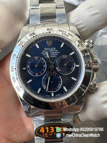 Clean Factory Certified Store QF Gain Weight Daytona 126509 Bright Blue Dial Blue Luminous Indexs 904L Stainless Steel Case and Oyster Bracelet DD4131 Movement 00