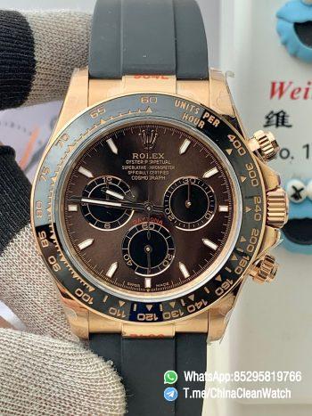 Clean Factory Certified Store QF Gain Weight Daytona 126515LN Chocolate Dial Rose Gold Case Black Ceramic Bezel Oysterflex Strap Blue Luminous Indexs DD4131 Movement 00