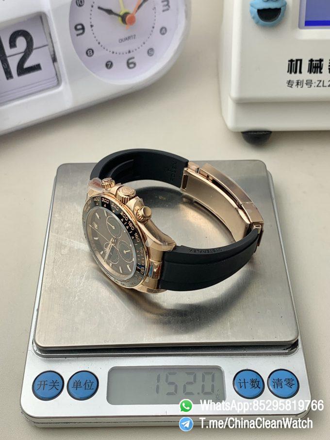 Clean Factory Certified Store QF Gain Weight Daytona 126515LN Chocolate Dial Rose Gold Case Black Ceramic Bezel Oysterflex Strap Blue Luminous Indexs DD4131 Movement 06