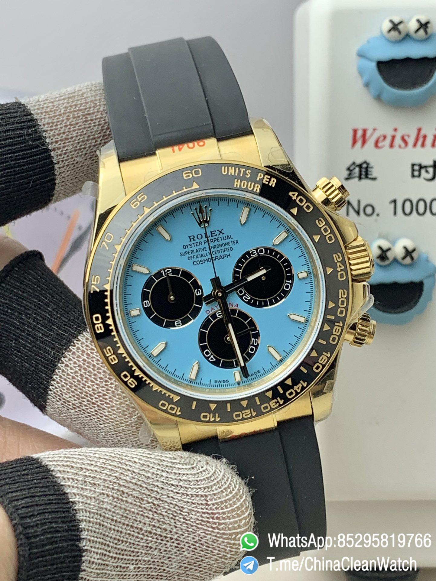 Clean Factory Certified Store QF Gain Weight Daytona 126518LN Turquoise Blue and Black Dial Yellow Gold Case Black Ceramic Bezel Oysterflex Strap Blue Luminous Indexs DD4131 Movement 02 Clean Factory Certified Store QF Gain Weight Daytona 126518LN Turquoise Blue and Black Dial Yellow Gold Case Black Ceramic Bezel Oysterflex Strap Blue Luminous Indexs DD4131 Movement 02