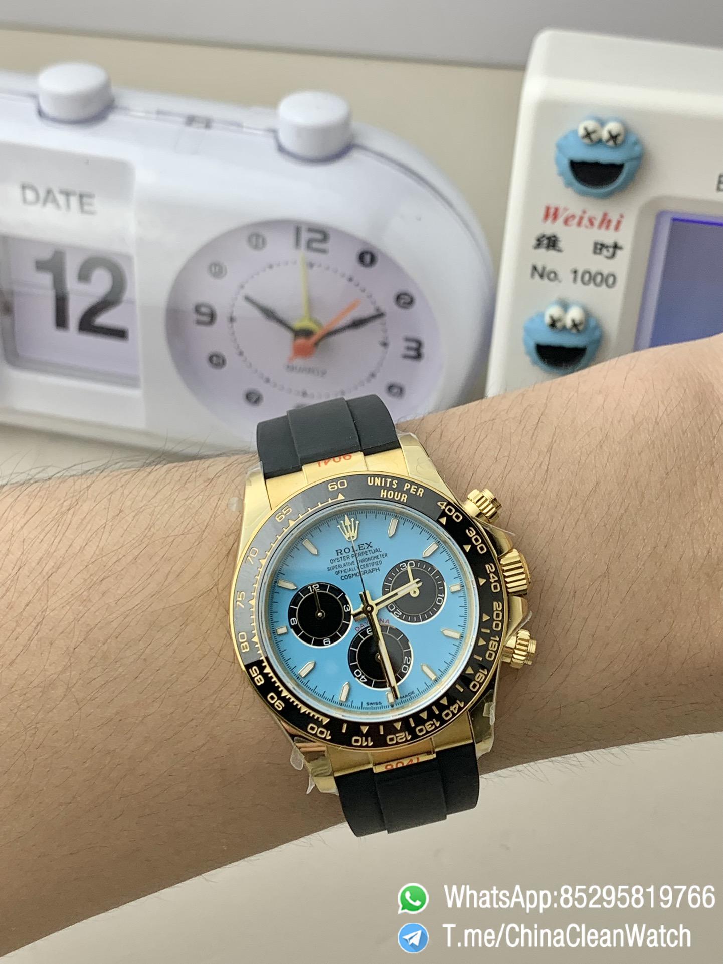 Clean Factory Certified Store QF Gain Weight Daytona 126518LN Turquoise Blue and Black Dial Yellow Gold Case Black Ceramic Bezel Oysterflex Strap Blue Luminous Indexs DD4131 Movement 05 Clean Factory Certified Store QF Gain Weight Daytona 126518LN Turquoise Blue and Black Dial Yellow Gold Case Black Ceramic Bezel Oysterflex Strap Blue Luminous Indexs DD4131 Movement 05