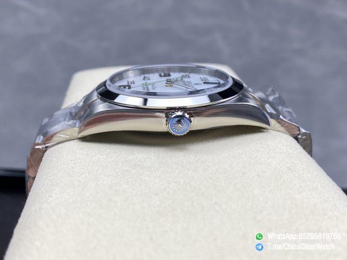 Clean Factory Watches Authorized Store C Factory Air King 114200 White Dial Green Second Hand 904L Steel Case Bracelet VR3230 Movement 05