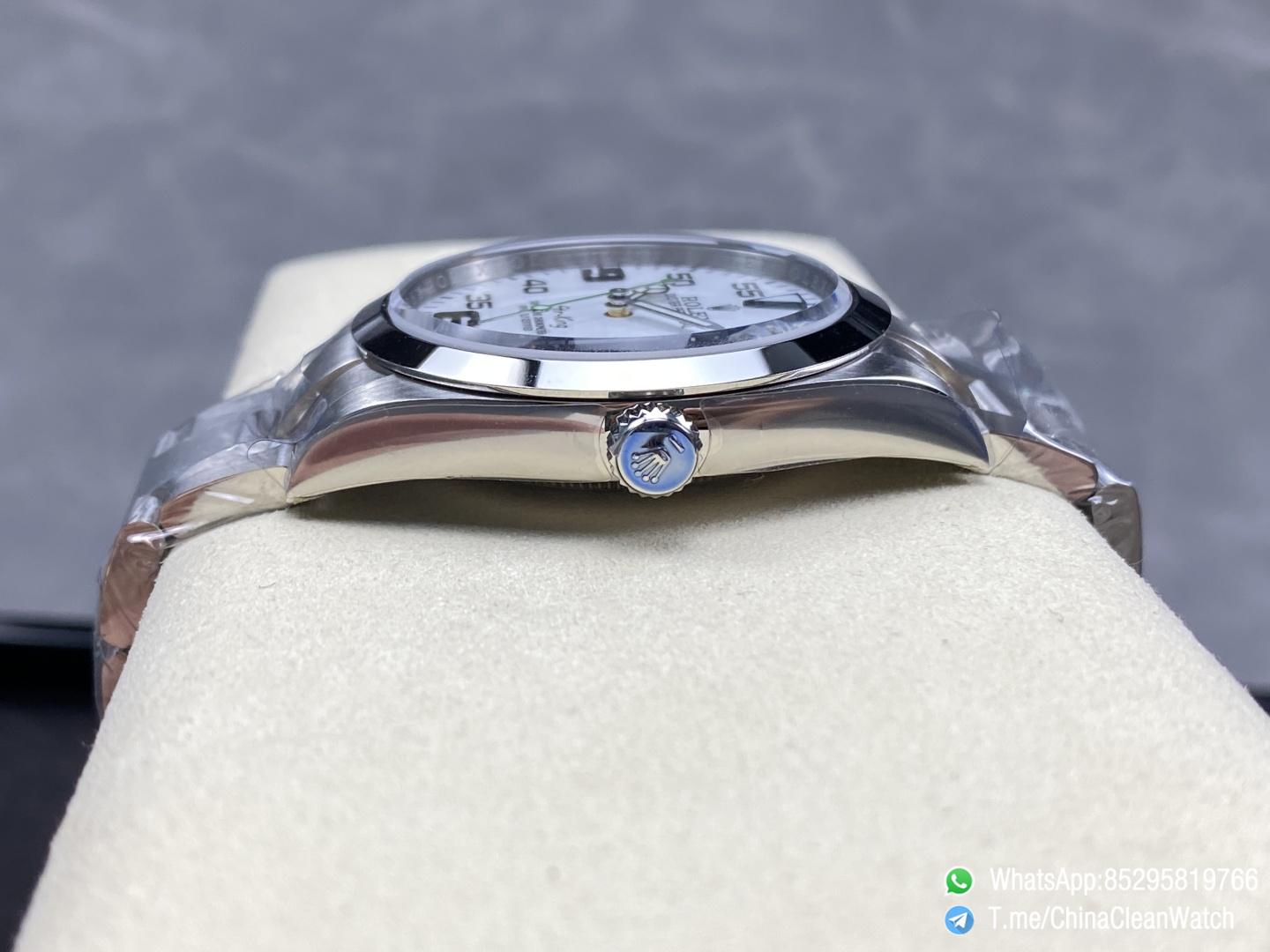 Clean Factory Watches Authorized Store C Factory Air King 114200 White Dial Green Second Hand 904L Steel Case Bracelet VR3230 Movement 05 Clean Factory Watches Authorized Store C Factory Air King 114200 White Dial Green Second Hand 904L Steel Case Bracelet VR3230 Movement 05