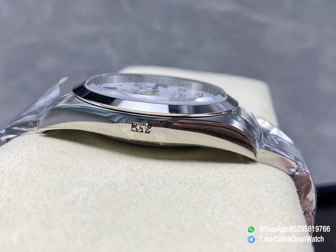 Clean Factory Watches Authorized Store C Factory Air King 114200 White Dial Green Second Hand 904L Steel Case Bracelet VR3230 Movement 06