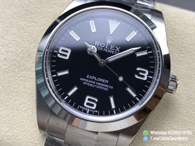 Clean Factory Watches Authorized Store C Factory Explorer 214270 39mm Black Dial 904L Stainless Steel Case and Oyster Bracelet 3132 Movement 05
