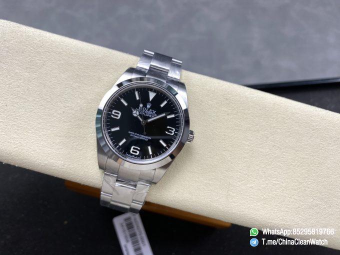Clean Factory Watches Authorized Store C Factory Explorer 224270 39mm Black Dial 904L Stainless Steel Case and Oyster Bracelet 3132 Movement 02