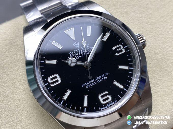 Clean Factory Watches Authorized Store C Factory Explorer 224270 39mm Black Dial 904L Stainless Steel Case and Oyster Bracelet 3132 Movement 04