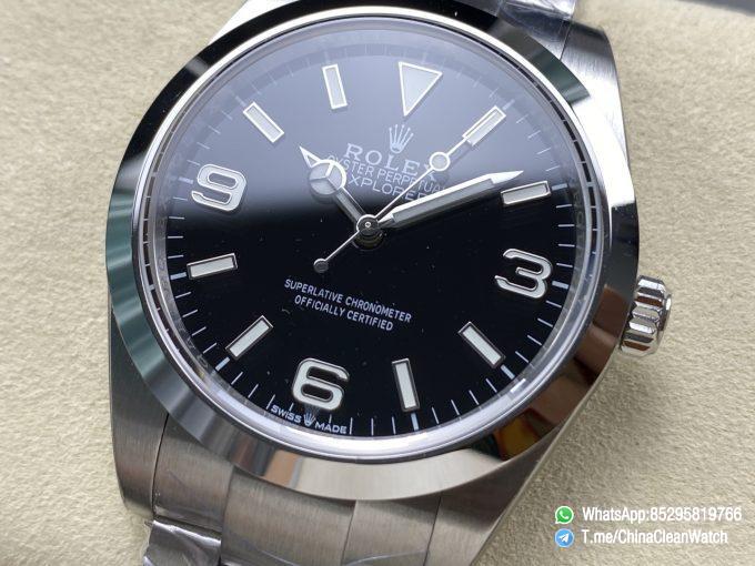 Clean Factory Watches Authorized Store C Factory Explorer 224270 39mm Black Dial 904L Stainless Steel Case and Oyster Bracelet 3132 Movement 05