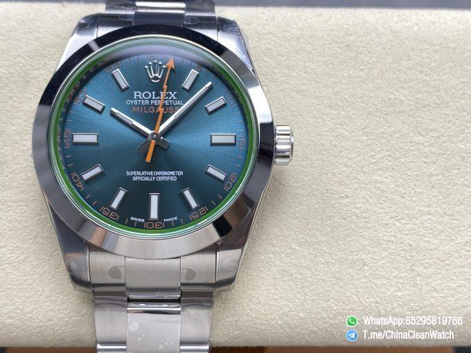 Clean Factory Watches Authorized Store C Factory Milgauss 116400 40mm Blue Dial with Lightning Second Hand Green Sapphire Crystal Super Clone 3131 Carlibre 03