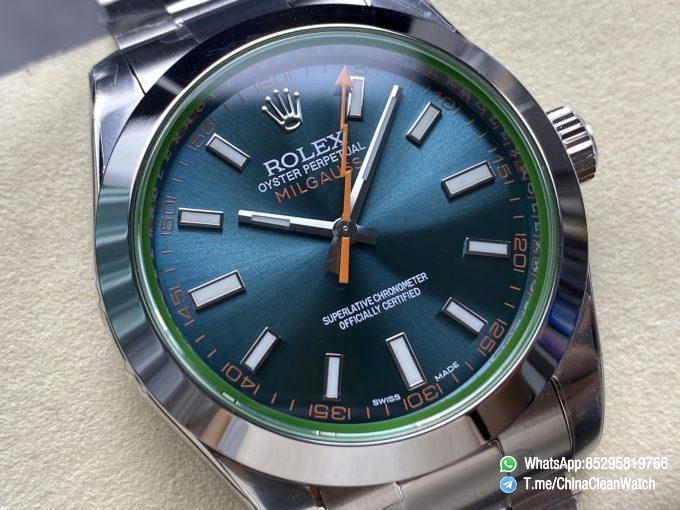 Clean Factory Watches Authorized Store C Factory Milgauss 116400 40mm Blue Dial with Lightning Second Hand Green Sapphire Crystal Super Clone 3131 Carlibre 04