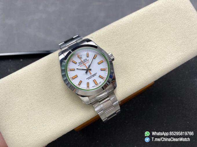Clean Factory Watches Authorized Store C Factory Rolex Milgauss 40mm White Dial Orange Index and Lightning Second Hand Super Clone 3131 Carlibre 01