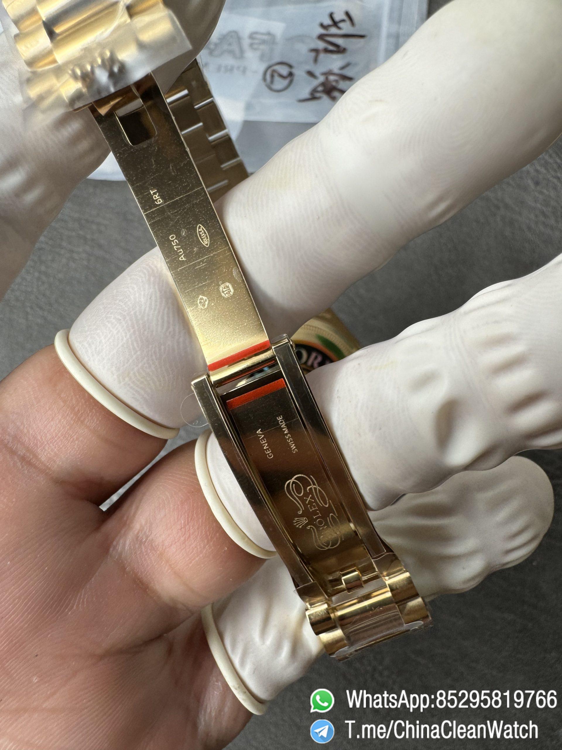 Clean Factory Watches QF Gain Weight 156g Day Date 36mm M128238 0069 Yellow Gold Case Green Ombre Diamonds Dial A2836 Movement 10 Clean Factory Watches QF Gain Weight 156g Day Date 36mm M128238 0069 Yellow Gold Case Green Ombre Diamonds Dial A2836 Movement 10