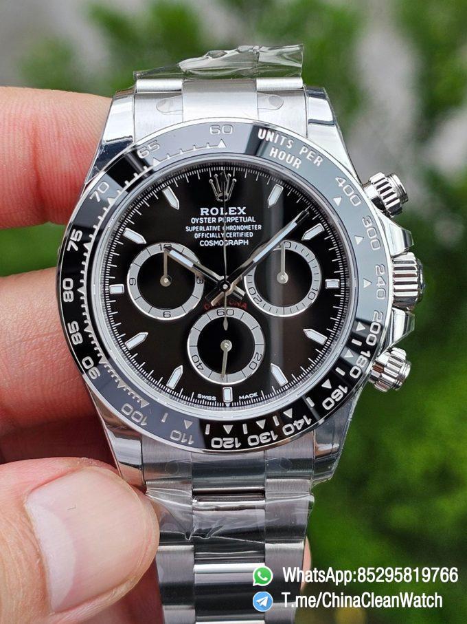 Clean Factory Watches VSF Daytona 126500LN Gain Weight 185g Black Dial Luminos Indexes Black Ceramic Bezel DD4131 Caliber 904L Oyster Bracelet 0000