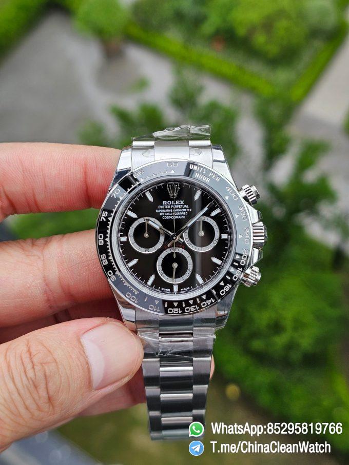 Clean Factory Watches VSF Daytona 126500LN Gain Weight 185g Black Dial Luminos Indexes Black Ceramic Bezel DD4131 Caliber 904L Oyster Bracelet 16