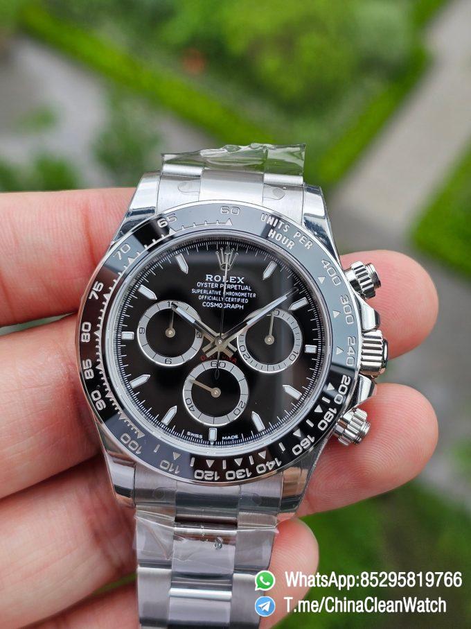 Clean Factory Watches VSF Daytona 126500LN Gain Weight 185g Black Dial Luminos Indexes Black Ceramic Bezel DD4131 Caliber 904L Oyster Bracelet 17