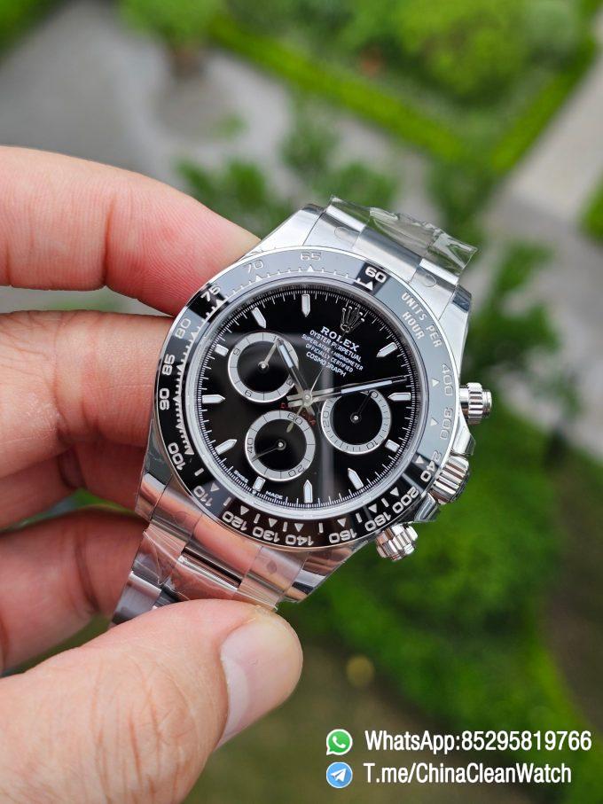 Clean Factory Watches VSF Daytona 126500LN Gain Weight 185g Black Dial Luminos Indexes Black Ceramic Bezel DD4131 Caliber 904L Oyster Bracelet 19