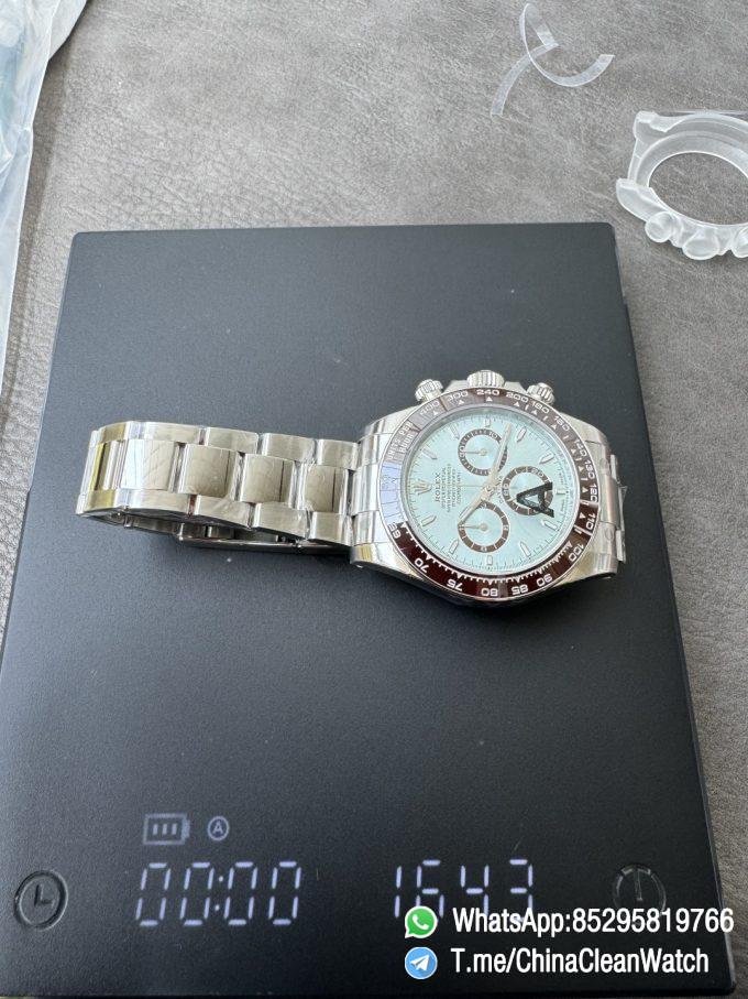 Clean Factory Watches VSF Daytona 126506 Gain Weight 164g Ice Blue Dial Luminos Indexes Brown Ceramic Bezel DD4131 Caliber 904L Oyster Bracelet 15