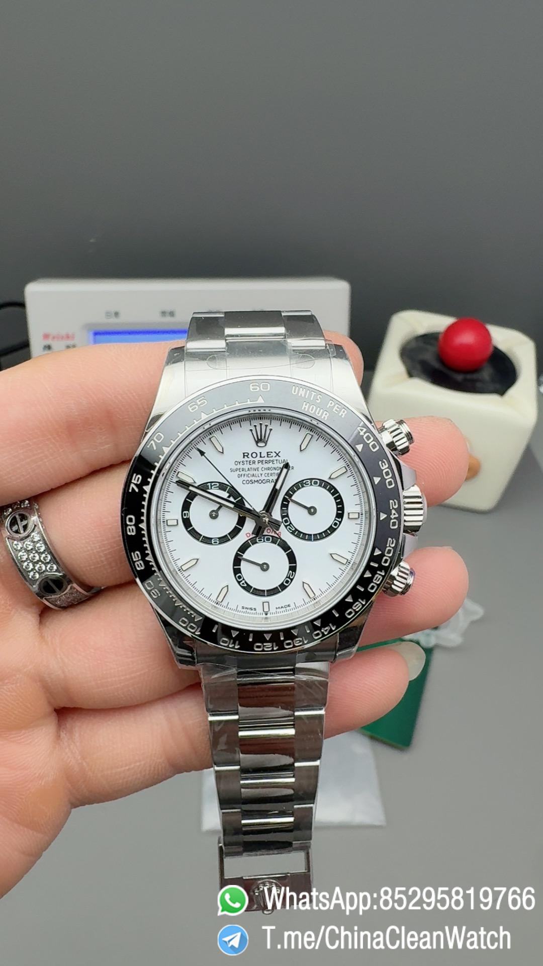 Clean Factory Watches VSF Daytona Panda 126500LN Gain Weight 185g White Dial Luminos Indexes Black Ceramic Bezel DD4131 Caliber 904L Oyster Bracelet 01 Clean Factory Watches VSF Daytona Panda 126500LN Gain Weight 185g White Dial Luminos Indexes Black Ceramic Bezel DD4131 Caliber 904L Oyster Bracelet 01