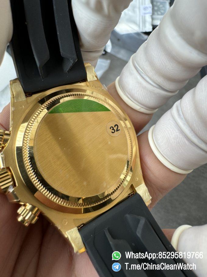Clean Factory Watches VSF Gain Weight 137g Daytona 126518 Yellow Gold Dial Black Center Chrono Dial Luminos Indexes DD4131 Caliber Oysterflex Strap 08