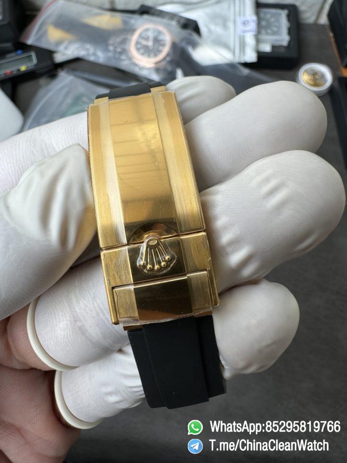 Clean Factory Watches VSF Gain Weight 137g Daytona 126518 Yellow Gold Dial Black Center Chrono Dial Luminos Indexes DD4131 Caliber Oysterflex Strap 10