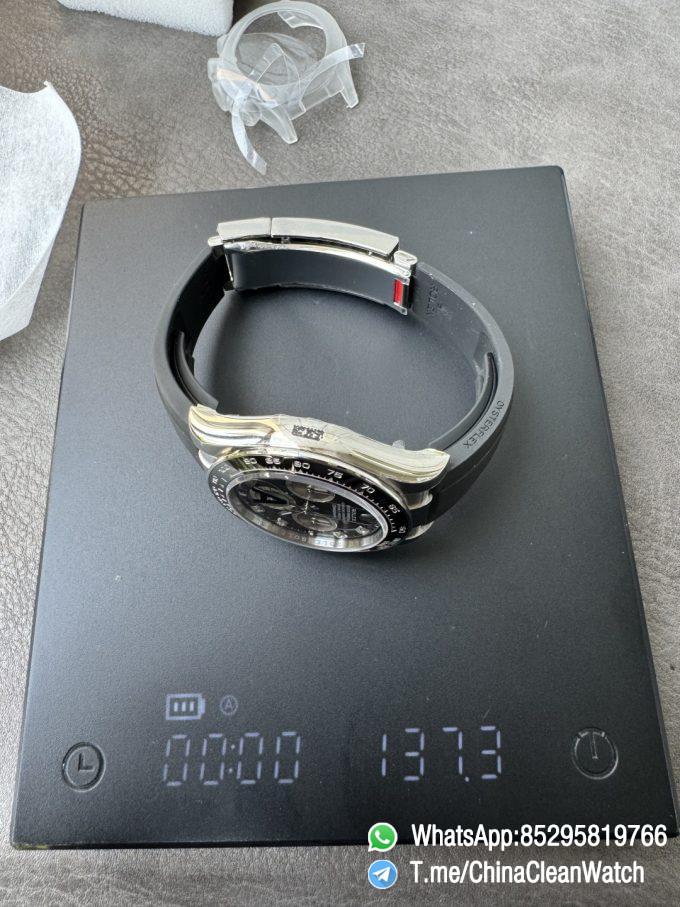 Clean Factory Watches VSF Gain Weight 137g Daytona 126519 Black Dial Silver Center Chrono Dial Diamonds Indexes DD4131 Caliber Oysterflex Strap 12
