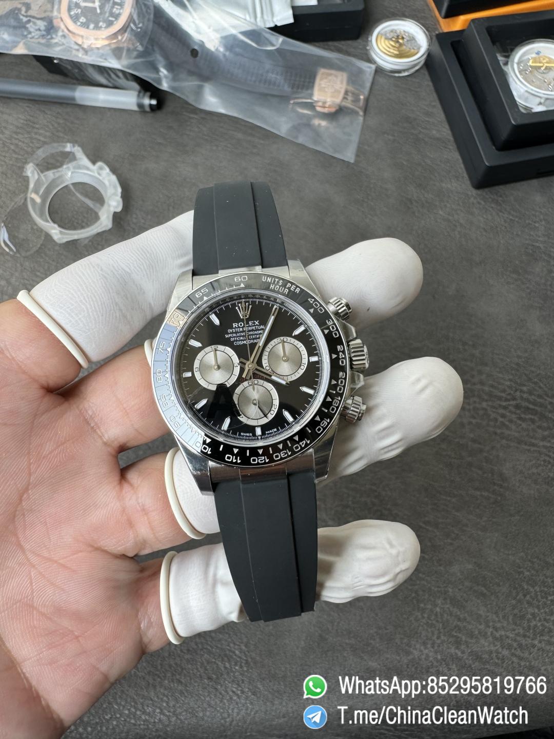 Clean Factory Watches VSF Gain Weight 137g Daytona 126519 Black Dial with Silver Center Chrono Dial DanDong 4131 Movement Oysterflex Strap 01 Clean Factory Watches VSF Gain Weight 137g Daytona 126519 Black Dial with Silver Center Chrono Dial DanDong 4131 Movement Oysterflex Strap 01