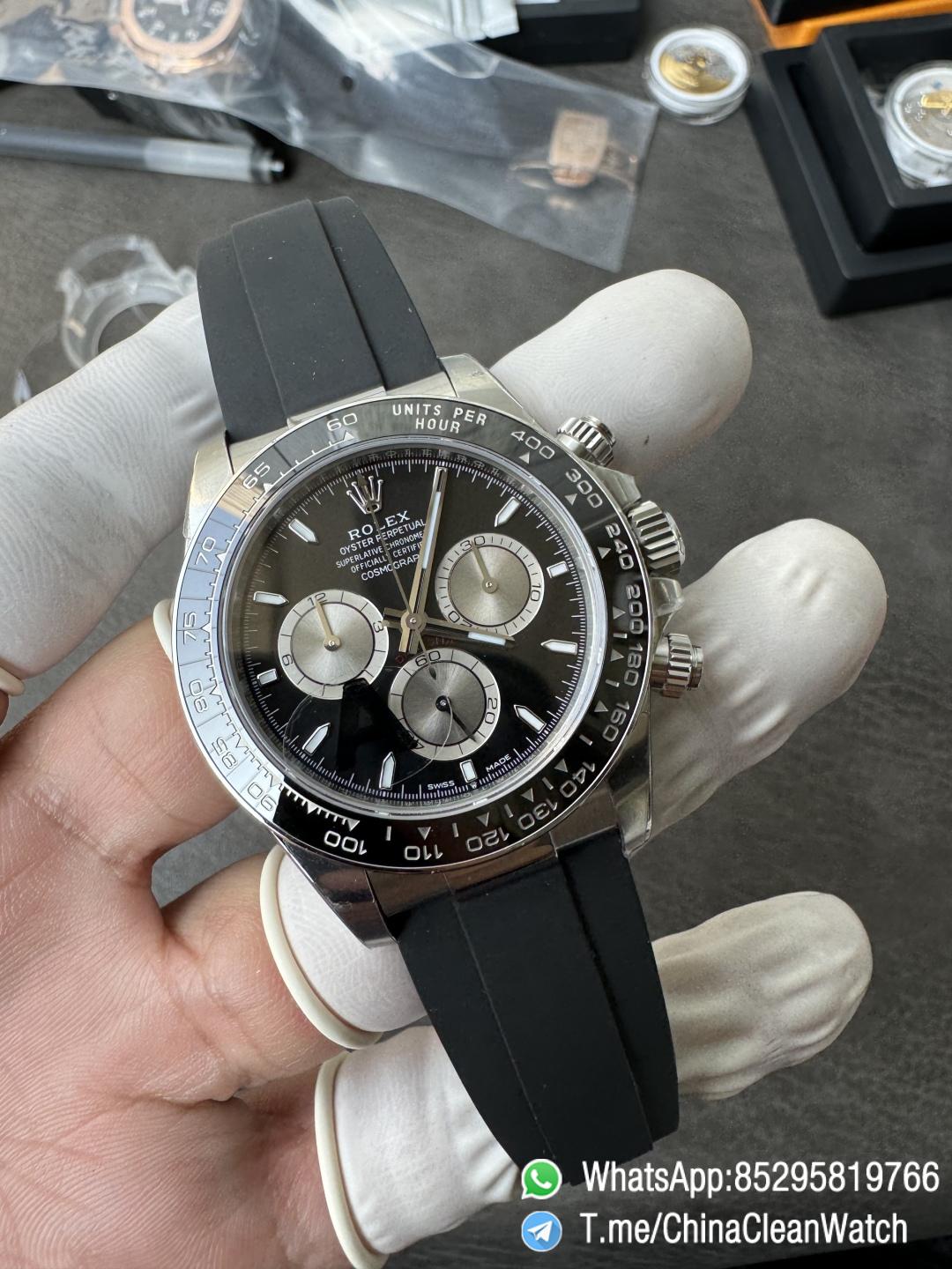 Clean Factory Watches VSF Gain Weight 137g Daytona 126519 Black Dial with Silver Center Chrono Dial DanDong 4131 Movement Oysterflex Strap 02 Clean Factory Watches VSF Gain Weight 137g Daytona 126519 Black Dial with Silver Center Chrono Dial DanDong 4131 Movement Oysterflex Strap 02