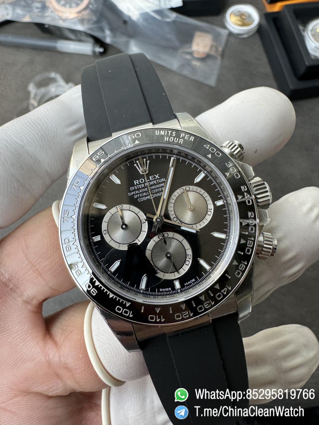 Clean Factory Watches VSF Gain Weight 137g Daytona 126519 Black Dial with Silver Center Chrono Dial DanDong 4131 Movement Oysterflex Strap 03 Clean Factory Watches VSF Gain Weight 137g Daytona 126519 Black Dial with Silver Center Chrono Dial DanDong 4131 Movement Oysterflex Strap 03