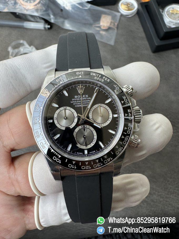 Clean Factory Watches VSF Gain Weight 137g Daytona 126519 Black Dial with Silver Center Chrono Dial DanDong 4131 Movement Oysterflex Strap 04