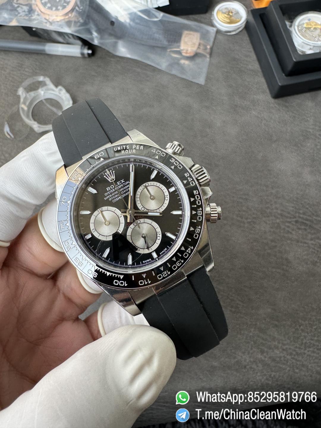 Clean Factory Watches VSF Gain Weight 137g Daytona 126519 Black Dial with Silver Center Chrono Dial DanDong 4131 Movement Oysterflex Strap 05 Clean Factory Watches VSF Gain Weight 137g Daytona 126519 Black Dial with Silver Center Chrono Dial DanDong 4131 Movement Oysterflex Strap 05