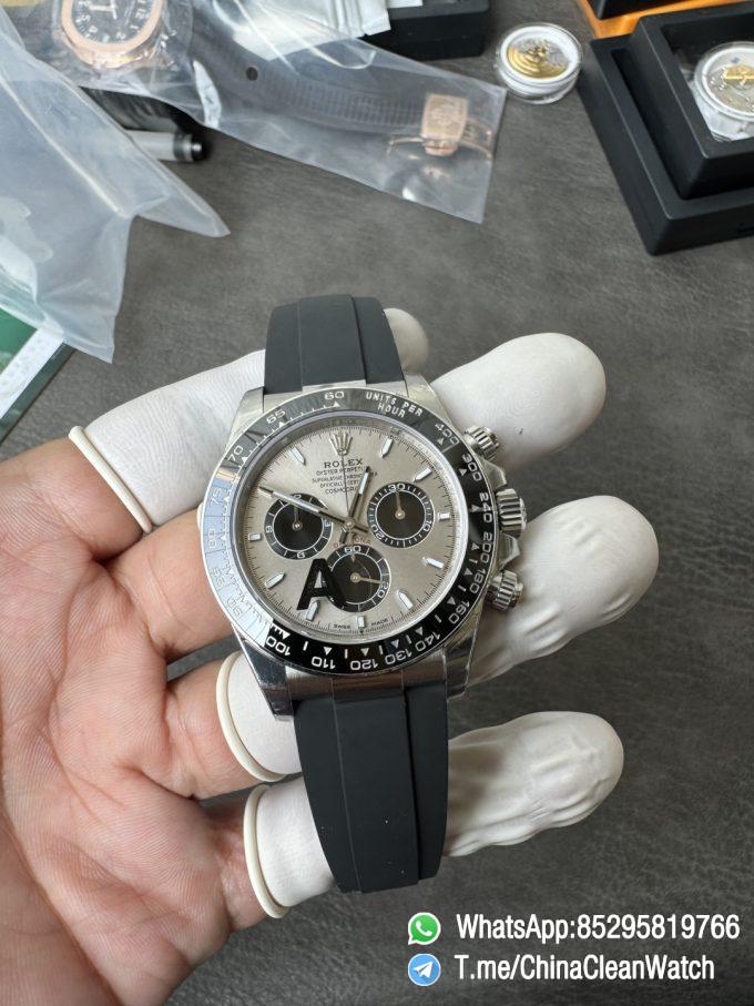 Clean Factory Watches VSF Gain Weight 137g Daytona 126519 Gray Dial Black Center Chrono Dial Luminos Indexes DD4131 Caliber Oysterflex Strap 01