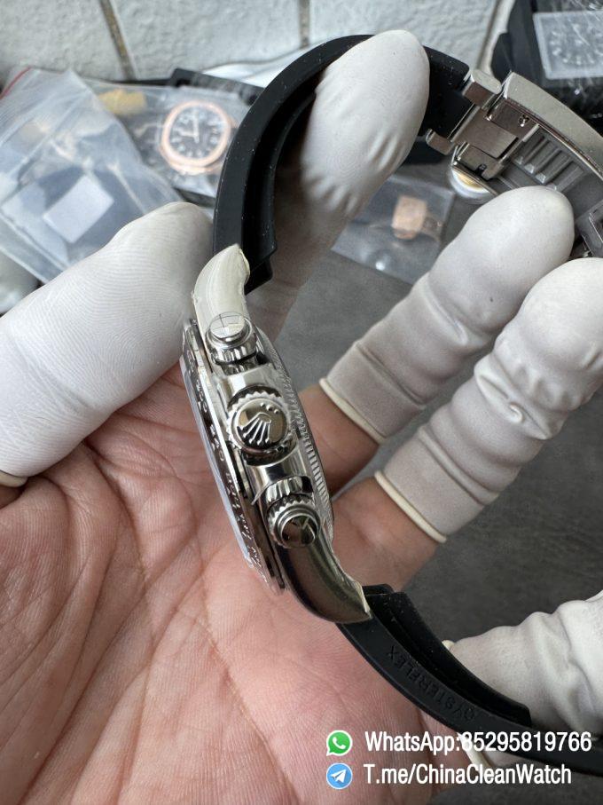 Clean Factory Watches VSF Gain Weight 137g Daytona 126519 Gray Dial Black Center Chrono Dial Luminos Indexes DD4131 Caliber Oysterflex Strap 07
