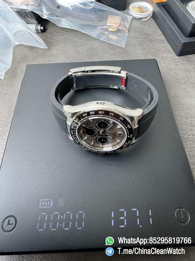 Clean Factory Watches VSF Gain Weight 137g Daytona 126519 Gray Dial Black Center Chrono Dial Luminos Indexes DD4131 Caliber Oysterflex Strap 12