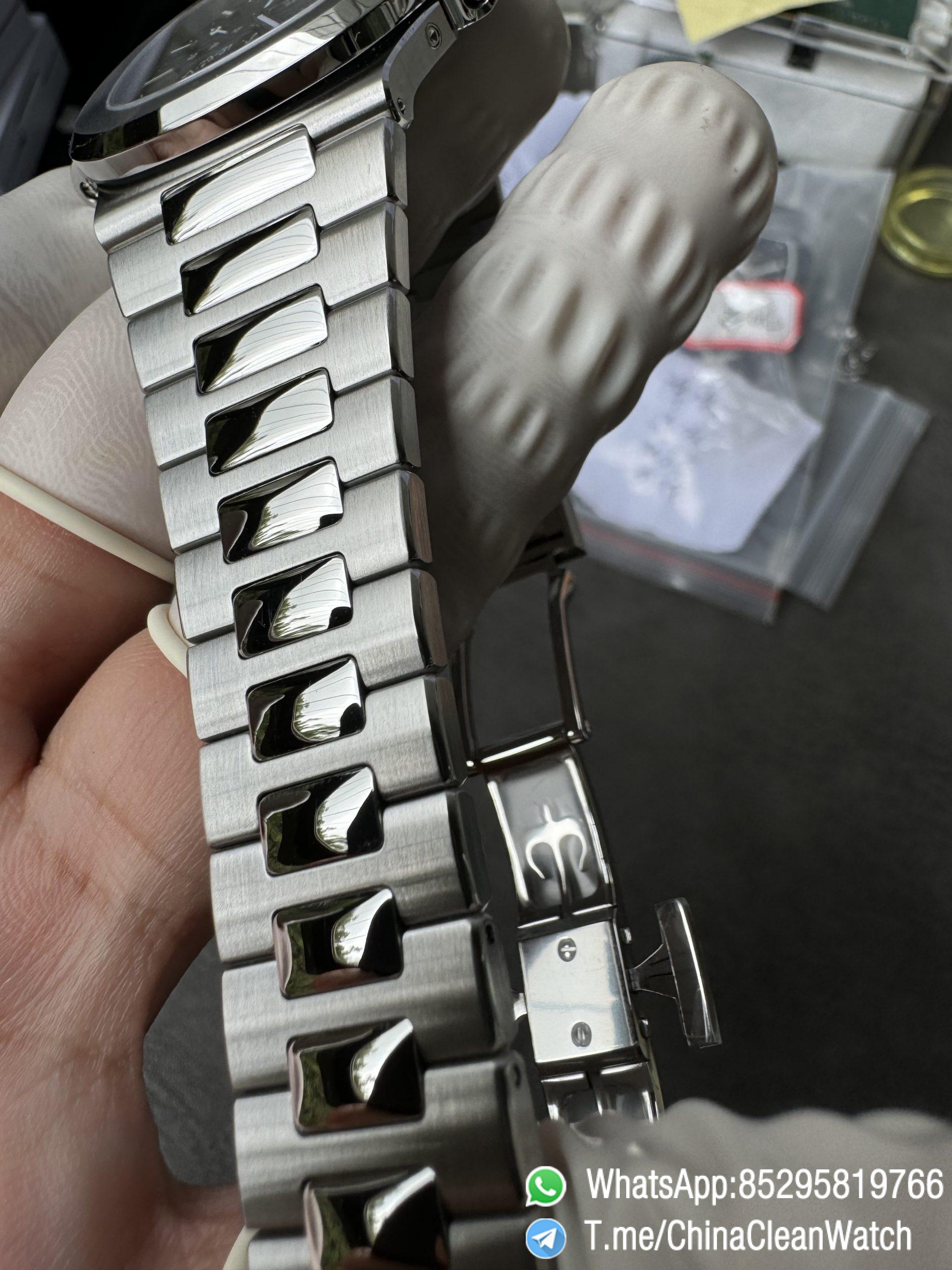 OMEF Custom Patek Nautilus 5712 Blue Dial Moon Phase and Power Reserve Display Free Sprung Balance 240 Movement Brushed Finish Bracelet 17 OMEF Custom Patek Nautilus 5712 Blue Dial Moon Phase and Power Reserve Display Free Sprung Balance 240 Movement Brushed Finish Bracelet 17