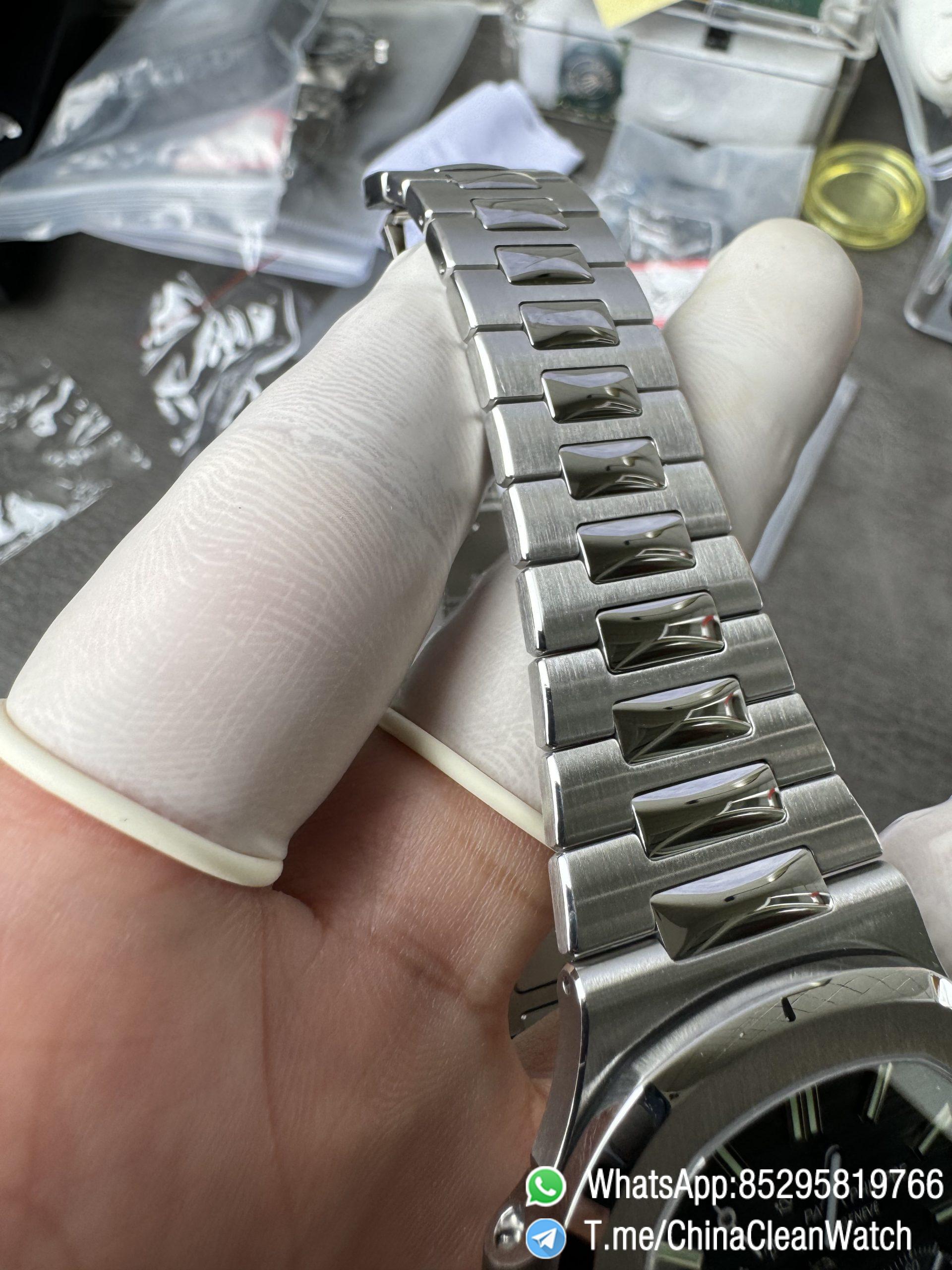 OMEF Custom Patek Nautilus 5712 Blue Dial Moon Phase and Power Reserve Display Free Sprung Balance 240 Movement Brushed Finish Bracelet 18 OMEF Custom Patek Nautilus 5712 Blue Dial Moon Phase and Power Reserve Display Free Sprung Balance 240 Movement Brushed Finish Bracelet 18