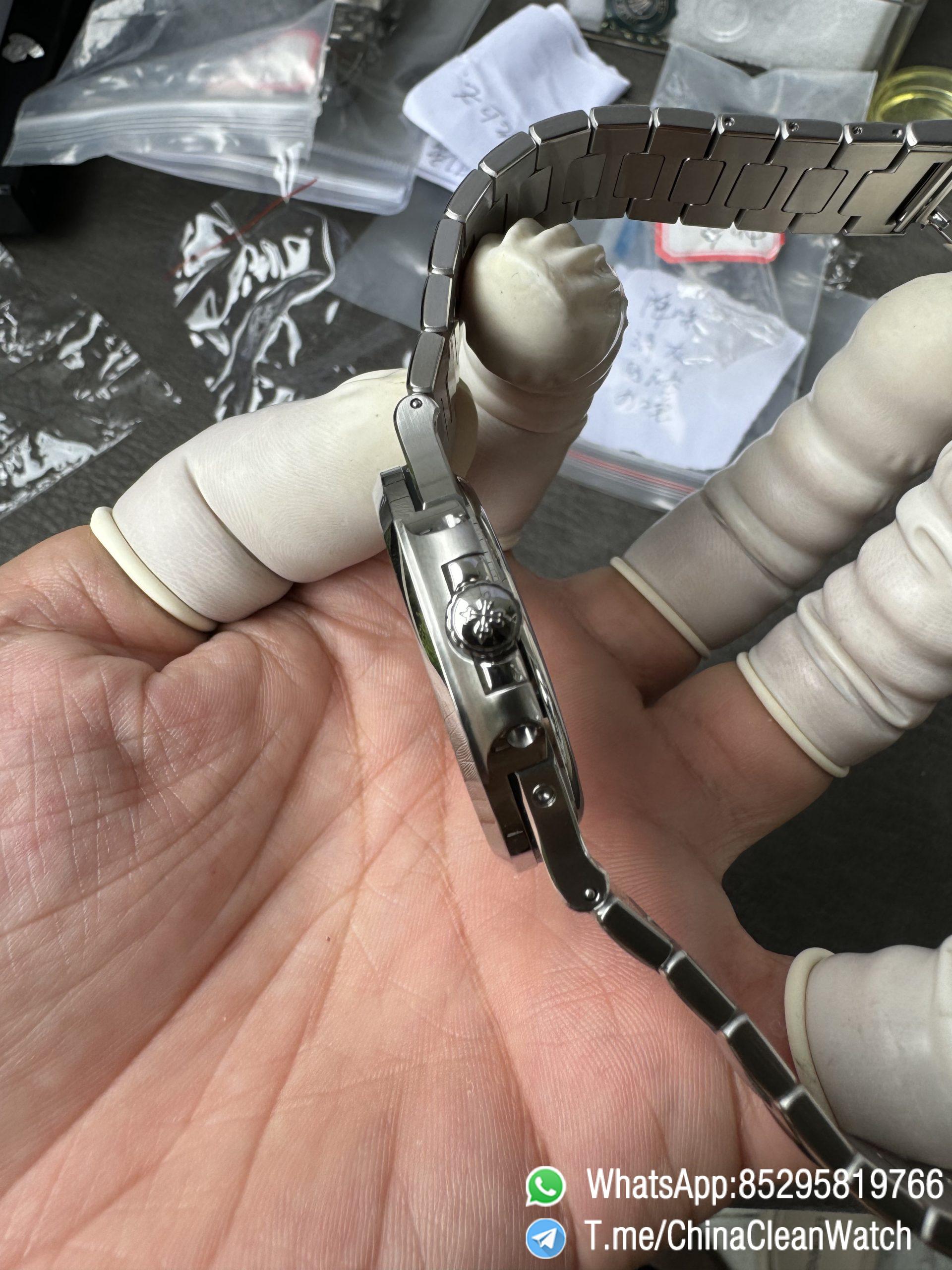 OMEF Custom Patek Nautilus 5712 Blue Dial Moon Phase and Power Reserve Display Free Sprung Balance 240 Movement Brushed Finish Bracelet 20 OMEF Custom Patek Nautilus 5712 Blue Dial Moon Phase and Power Reserve Display Free Sprung Balance 240 Movement Brushed Finish Bracelet 20