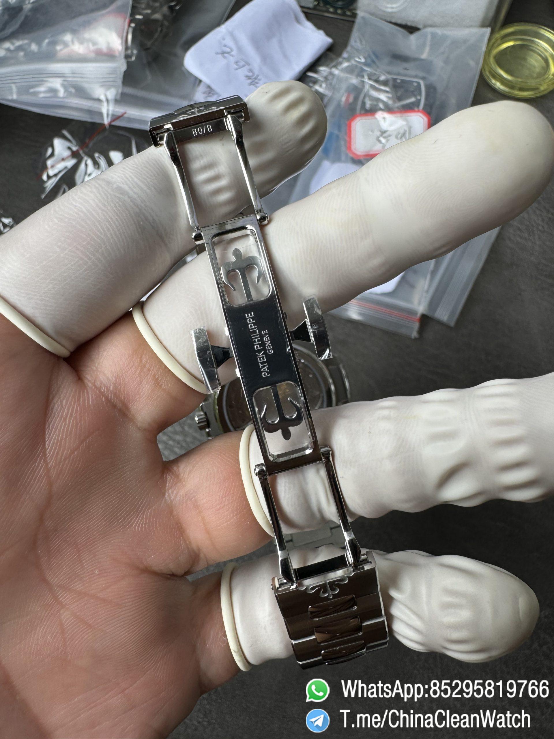 OMEF Custom Patek Nautilus 5712 Blue Dial Moon Phase and Power Reserve Display Free Sprung Balance 240 Movement Brushed Finish Bracelet 22 OMEF Custom Patek Nautilus 5712 Blue Dial Moon Phase and Power Reserve Display Free Sprung Balance 240 Movement Brushed Finish Bracelet 22