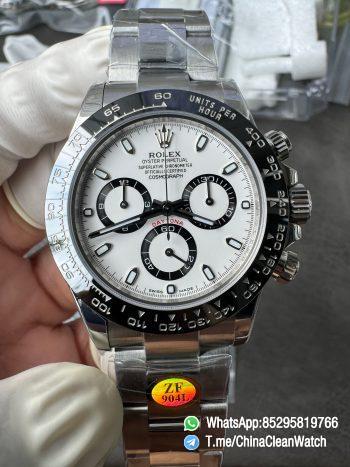 ZF Daytona Panda SWF Dial Deep Sapphire High Transparency Crystal Black Ceramic Bezel 904L Stainless Steel Case and Oyster Bracelet SH4130 Calibre 000
