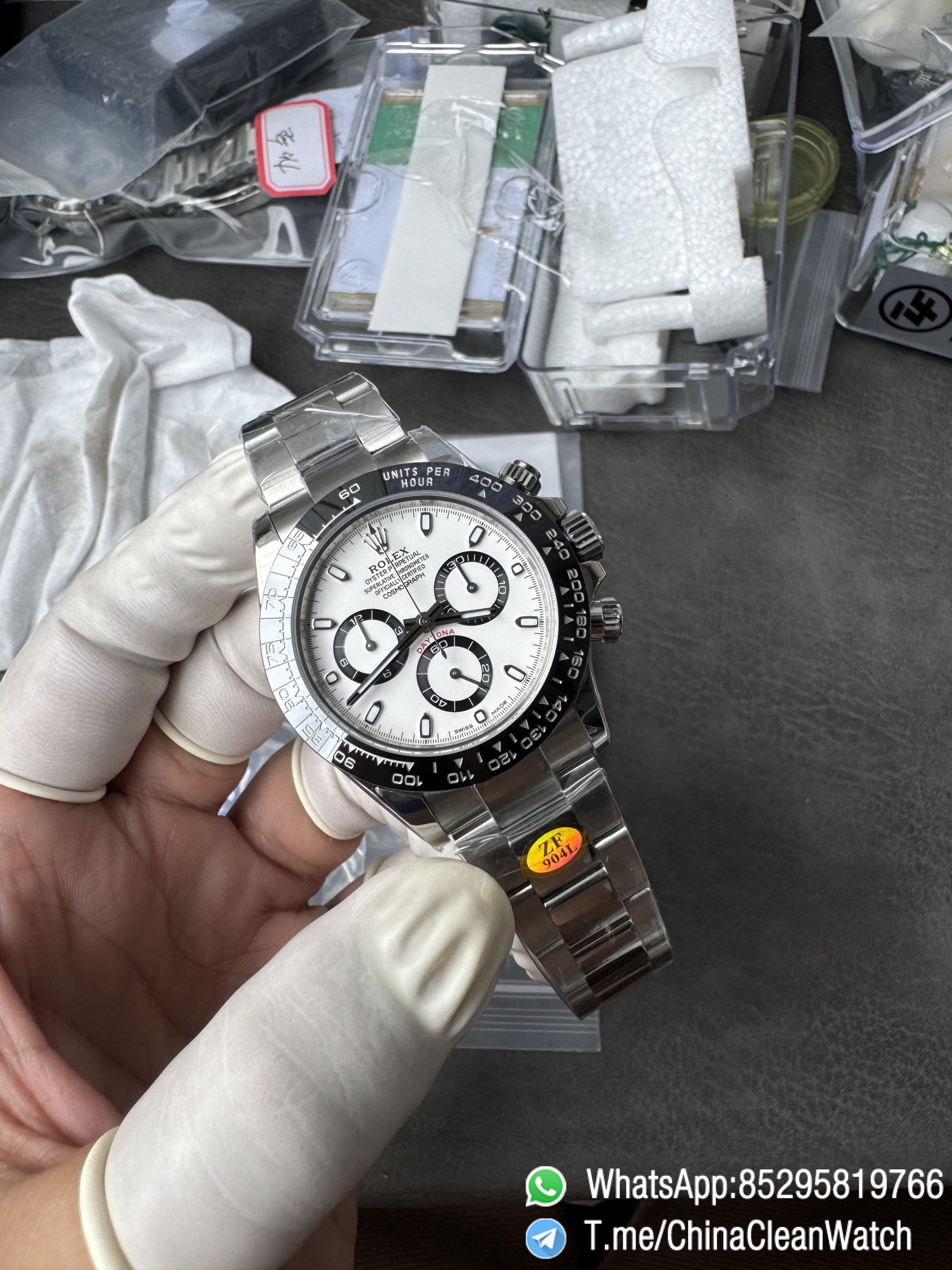 ZF Daytona Panda SWF Dial Deep Sapphire High Transparency Crystal Black Ceramic Bezel 904L Stainless Steel Case and Oyster Bracelet SH4130 Calibre 01 ZF Daytona Panda SWF Dial Deep Sapphire High Transparency Crystal Black Ceramic Bezel 904L Stainless Steel Case and Oyster Bracelet SH4130 Calibre 01