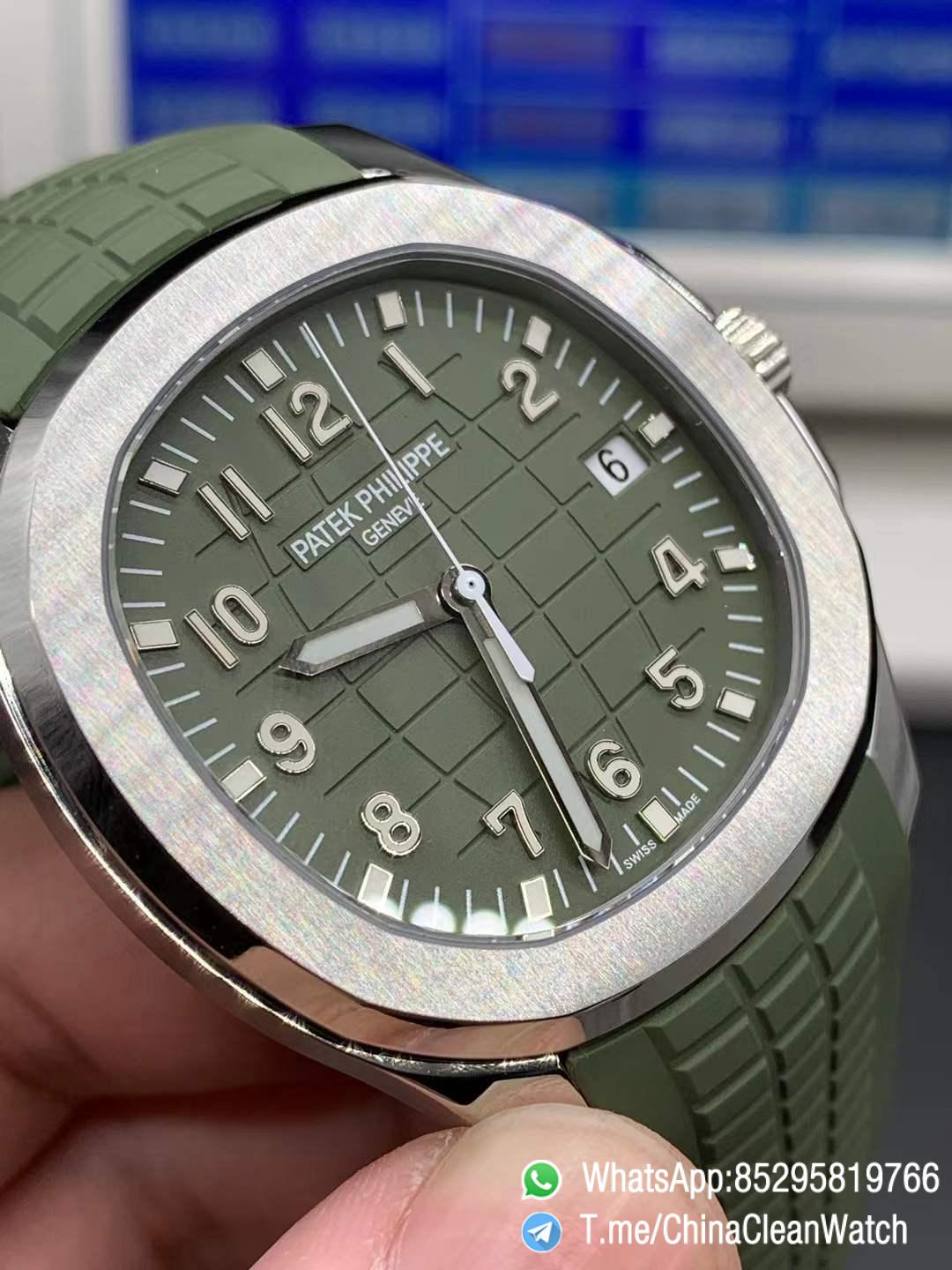 APWF Super Clone Aquanaut 5168G 010 Custom Free sprung Balance 324 Caliber Increase Weight 115g Green Dial Green Rubber Strap 03 APWF Super Clone Aquanaut 5168G 010 Custom Free sprung Balance 324 Caliber Increase Weight 115g Green Dial Green Rubber Strap 03