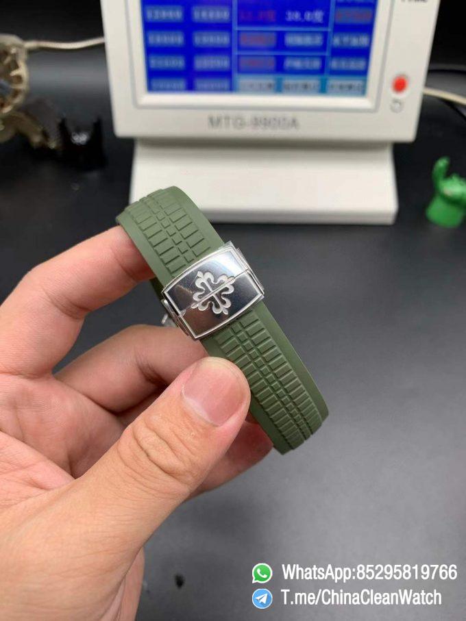 APWF Super Clone Aquanaut 5168G 010 Custom Free sprung Balance 324 Caliber Increase Weight 115g Green Dial Green Rubber Strap 07