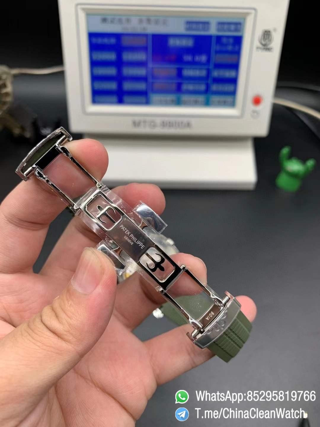 APWF Super Clone Aquanaut 5168G 010 Custom Free sprung Balance 324 Caliber Increase Weight 115g Green Dial Green Rubber Strap 08 APWF Super Clone Aquanaut 5168G 010 Custom Free sprung Balance 324 Caliber Increase Weight 115g Green Dial Green Rubber Strap 08