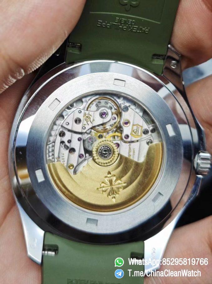 APWF Super Clone Aquanaut 5168G 010 Custom Free sprung Balance 324 Caliber Increase Weight 115g Green Dial Green Rubber Strap 09