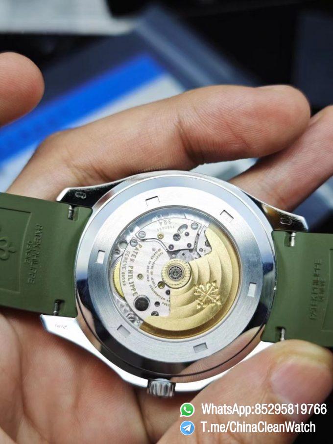 APWF Super Clone Aquanaut 5168G 010 Custom Free sprung Balance 324 Caliber Increase Weight 115g Green Dial Green Rubber Strap 10