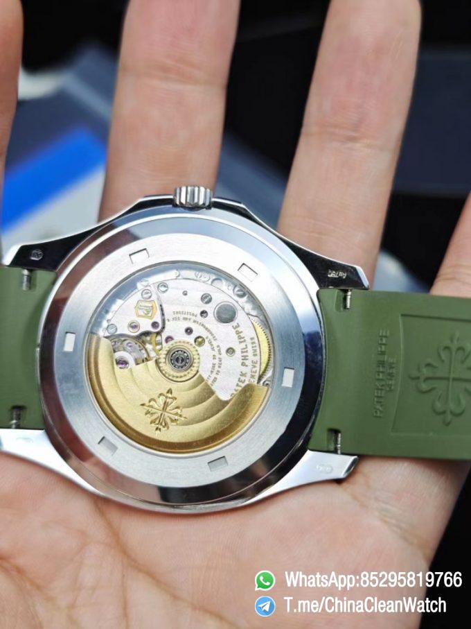 APWF Super Clone Aquanaut 5168G 010 Custom Free sprung Balance 324 Caliber Increase Weight 115g Green Dial Green Rubber Strap 11