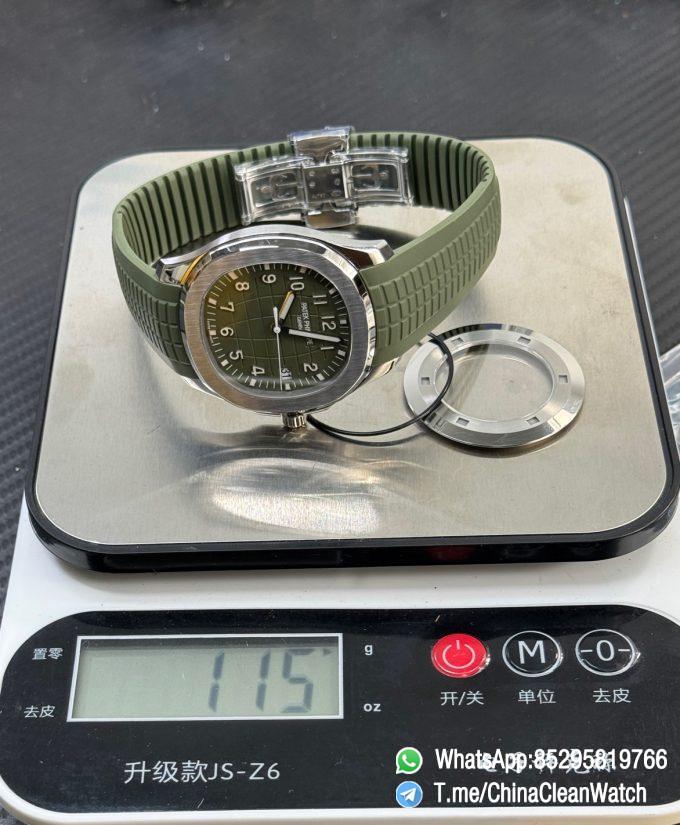 APWF Super Clone Aquanaut 5168G 010 Custom Free sprung Balance 324 Caliber Increase Weight 115g Green Dial Green Rubber Strap 12