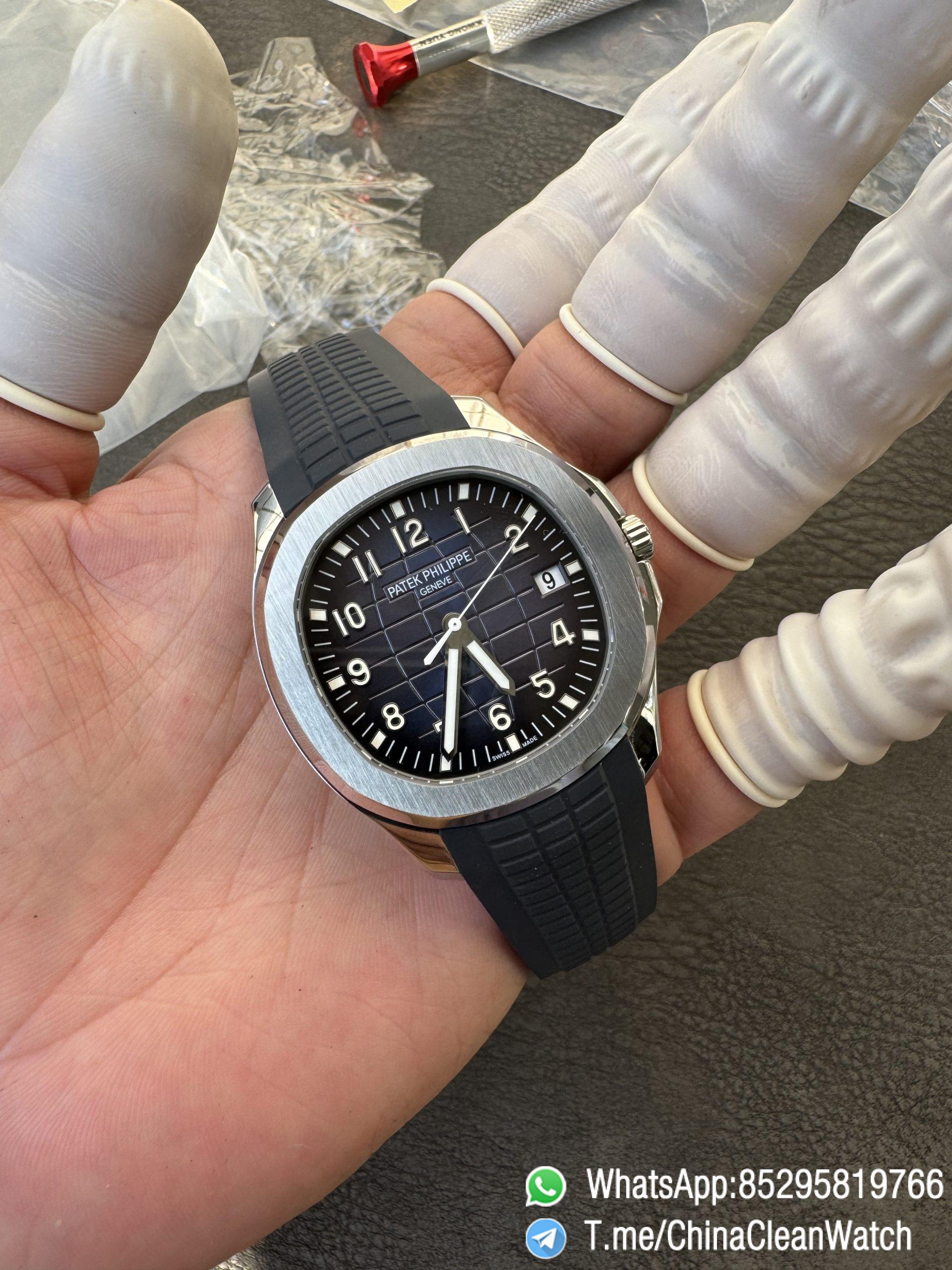 APWF Super Clone Aquanaut 5168G Custom Free sprung Balance A324 Caliber Gain Weight 115g Blue Dial Blue Rubber Strap 05 APWF Super Clone Aquanaut 5168G Custom Free sprung Balance A324 Caliber Gain Weight 115g Blue Dial Blue Rubber Strap 05